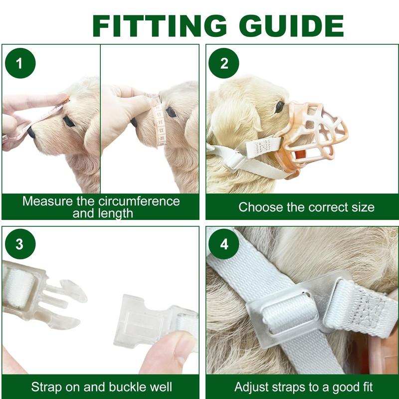 Dog Muzzle, Basket Muzzle Anti Biting Chewing, Sturdy Lightweight Allows