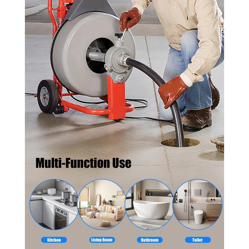 10 PCS Drain Snake Drill Attachment, Drain Cleaner Combination Cutter