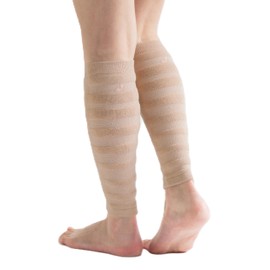 Warm Subi 256313 Thermal Pressure Rhythm Supporter (Beige/One Size Fits All), Spring, Summer, All Seasons (Cool/Swelling/Massage), Leg Compression Supporter (Leg Warmers) Made in Niigata Prefecture