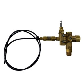 1/2" NPT Side Inlet, All in One Pilot Unloader Check Valve, Includes Throttle Control Cable for 6.5HP Max Gas Compressors (125-150 PSI, 48" Throttle Control Cable & Unloader Valve)