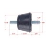 Daisypower Air Conditioner Rubber Anti-Vibration Mounts Pad, Shock Absorbing Isolator