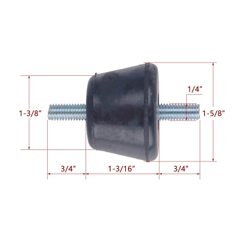 Daisypower Air Conditioner Rubber Anti-Vibration Mounts Pad, Shock Absorbing Isolator