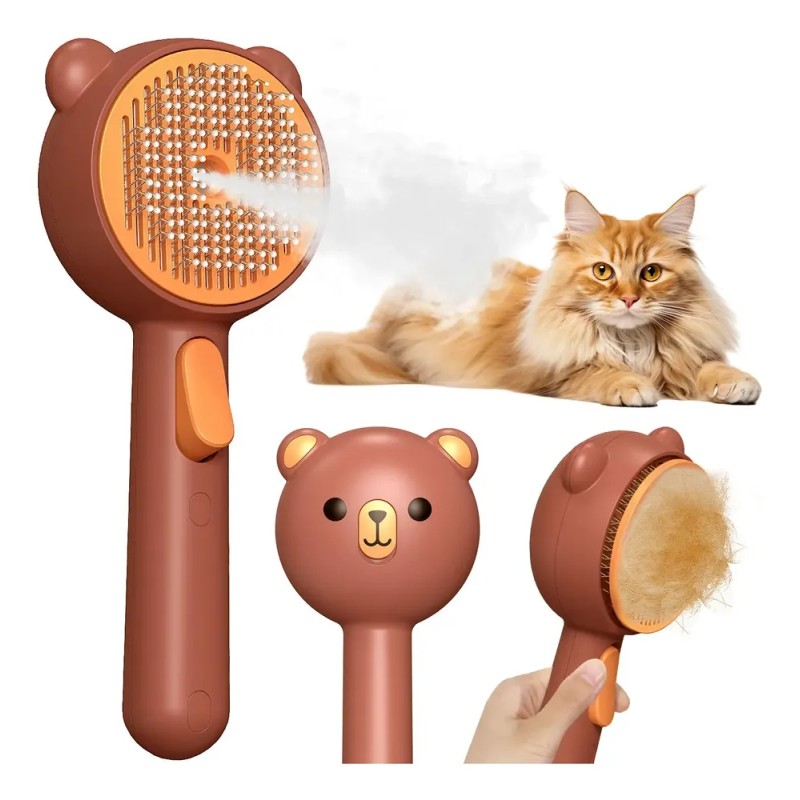 Cepillo De Vapor Para Gatos Con 2 Niveles De Pulverización