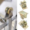 4 PCS Heavy Duty Gate Wheels Rigid Track Pullyes,Colored Steel