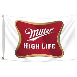 Miller High Life 3x5ft Flag Banner (Bright & Vibrant 150D Polyester,Brass Grommet)