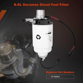 6.6L LB7 Duramax Fuel Filter Housing Fit for 2001-2004 Chevy Silverado/GMC Sierra 2500 HD 3500 Diesel Engine. Replaces# 97780061
