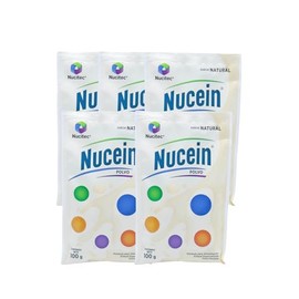 5 Pack Nucein Caseinato de Calcio - sobre con polvo 100gr - Formula para alimentacion Enteral Especializada Dieta Modular marca Nucitec               