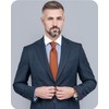 boxed-gifts Clip on Ties for Men - Premium Rust Solid