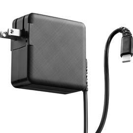 Sanwa Direct 700-AC037BK Charger, Type-c PD65W, Integrated Cable, 5.9 ft (1.8 m), Laptop, Smartphone, Tablet, Black