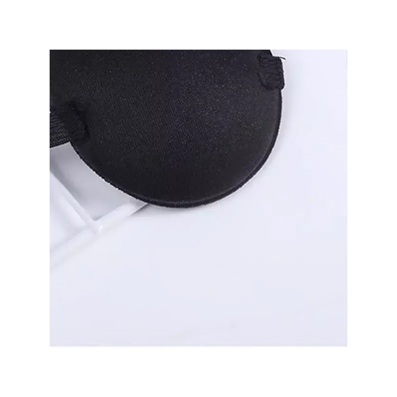 원형 안대 검정 패브릭 조절 스트랩 시력 교정 눈가림 치료용