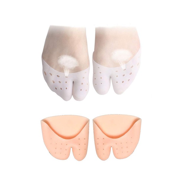 Gel Toe Cap Protector [2 Pairs] - Forefoot Cushioning - Big Toe Protection -Prevent Calluses and Blisters