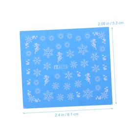 FOMIYES Christmas Nail Stickers 5 Pack Nail Art Decals Glitter for Fingertips Random Style