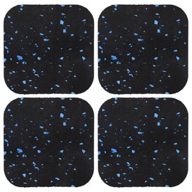 4Pcs Treadmill Mats, Coolrunner High Density Equipment Pads Noise Reduction for Floor Protection, Washing Machine Pads, Anti Vibration Rubber mats for Stationery Bike, Rowing Machine