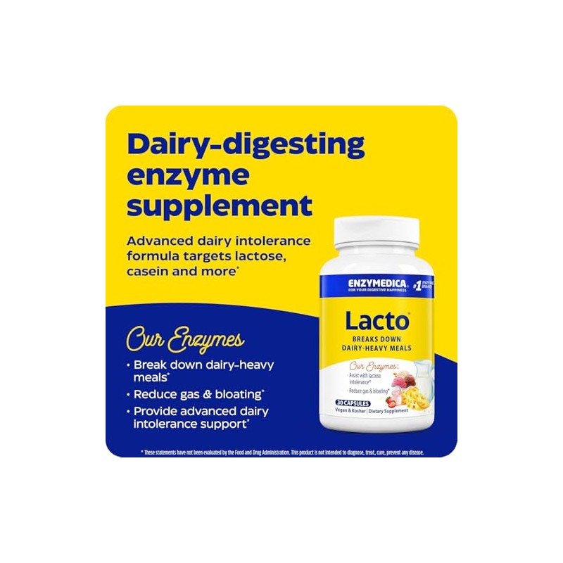 Enzymedica | Lacto, 30 Cápsulas