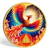 7 Year Sobriety Coin AA Chip, Phoenix Rebirth Recovery Token