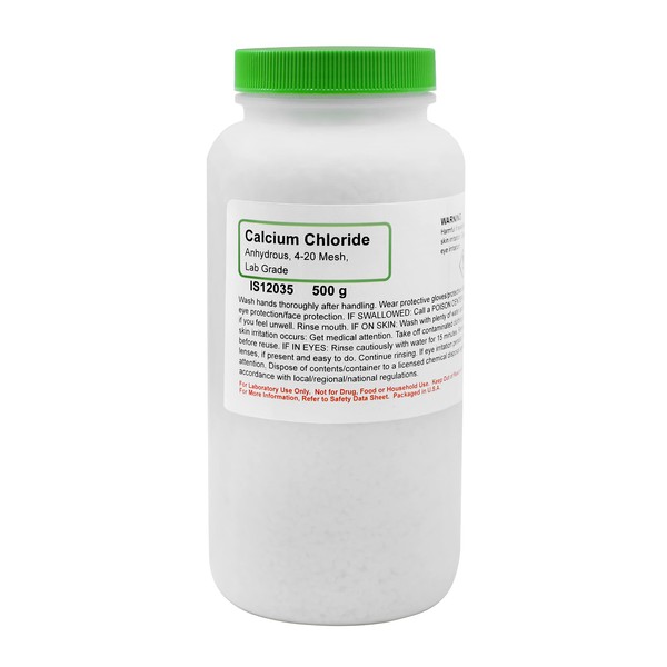 ALDON Innovating Science Anhydrous Calcium Chloride, 500g, 4-20 Mesh -