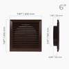 HVAC OV 6 Inch Fit - Brown Plastic Vent Cover