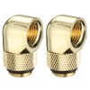 sourcing map 2pcs 90 Degree Elbow Water Cooling Adapter G1/4"