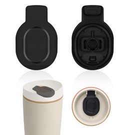 2pcs Slider Replacement Stopper for Owala SmoothSip Slider 12oz 20oz 24oz, Silicone Seal Plug Compatible with Owala Coffee Insulated Cup Mouth Stopper Top Lid Gasket Plug Accessories BPA-Free (Black)