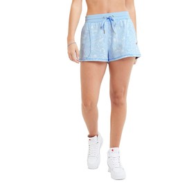 Champion - Pantalones cortos de rizo franc s para mujer, c modos pantalones cortos de gimnasio de talla grande para mujer, M rmol Wave Ciel Blue, M