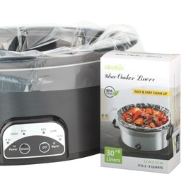 [6 For Free] 36 bags Ebelbo Nylon Pot liners, Slow Cooker Liners 13x21 Inch Large Size Disposable Roaster Cooking, Fit for 3-8QT Oval & Round Pot