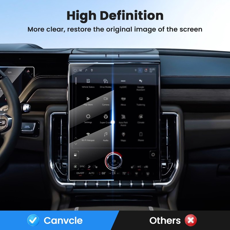 Canvcle 3PCS Screen Protector for 2025 2026 GMC Yukon 16.8