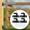 Saihisday 4 Pack Black Wall Mount Gate Hinges Heavy Duty