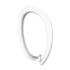 Interdeco Shower Curtain Rings Oval in White Plastic Closable Shower Rings 65/49 mm (Pack of 16)