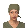 Adjustable Nurse Hat for Women Unisex Scrub Cap Olive with