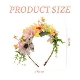 1 Piece Simulated Flower Headband, Elees Headband, Photo Props, Accessories for Wedding Dresses, Women's Hair Accessories