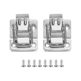 PATIKIL Fastener Toggle Latches Catch Chest, 2Pcs Metal Suitcase Boxes Buckles Retro Trunk Box Hasp Lock with Screw for Wooden Packing Case Toolbox Cabinet, Silver