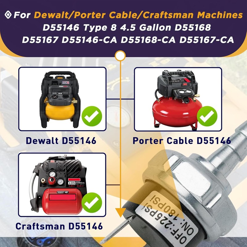180-225 PSI Air Compressor Pressure Power Switch,Small Pressure Switches,Micro Pressure