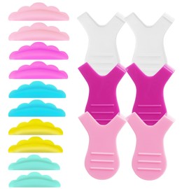 30 Pieces Lash Lift Pads Rods Silicone Eyelash Perming Curler and 80 Pieces Y Shape Eyelash Brush, Silicone Perming Curler Makeup Tools Y Comb Eyelash Brush (80pcsY+30pcs Pad-Colorful)