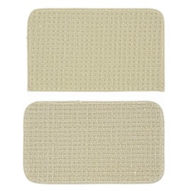 Garland Rug Herald Square 2-Piece Kitchen Rug Set, 18-Inch by 28-Inch, Ivory