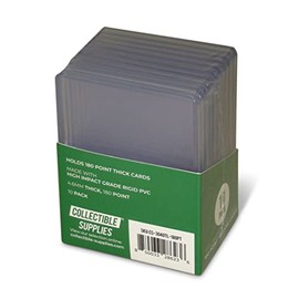 Paquete de 10 tarjetas coleccionables de 3 x 4 pulgadas de grosor, 180 puntos, 4,6 mm, cargadoras superiores