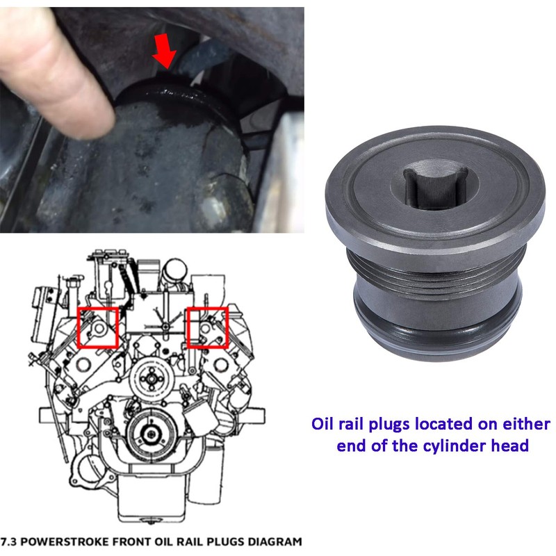 Oil Supply Rail End Plugs & Gasket/O-Rings 4C3Z6026CA for 94-03