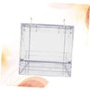 CIYODO Acrylic Transparent Bird Feeder with Removable Tray Large S