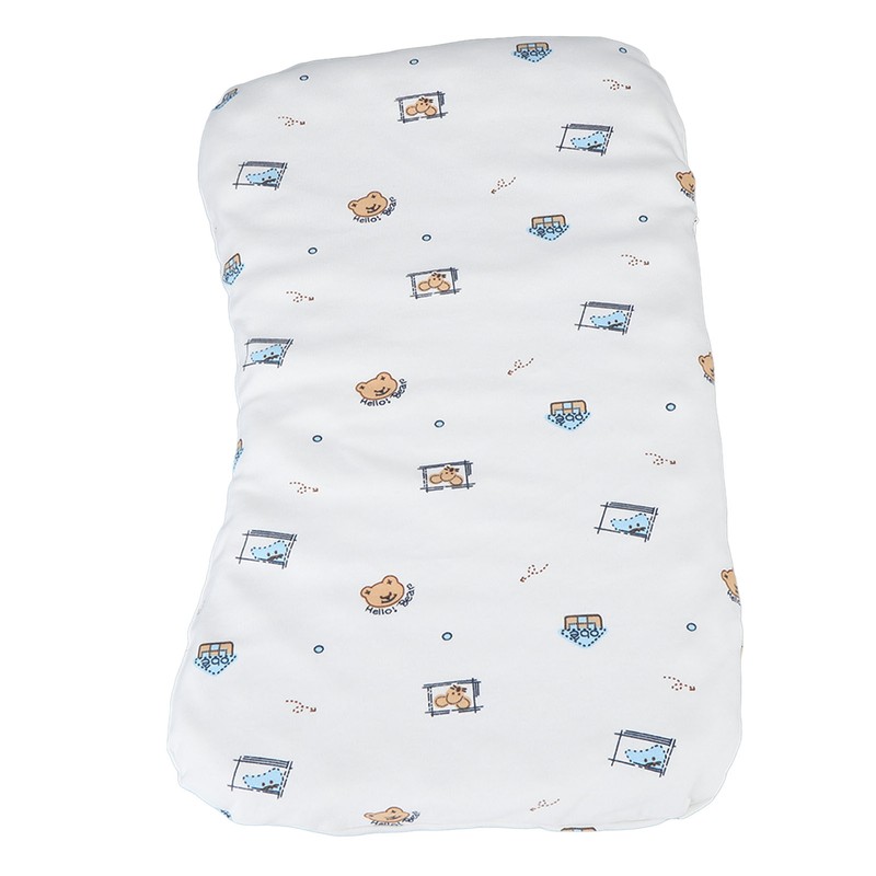Baby Nursery Pillow Pure Cotton Cartoon Print Wave Single Layer