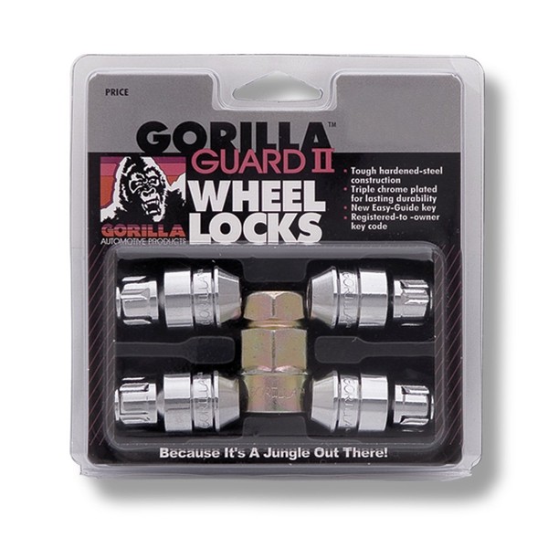 Gorilla Automotive 61641N Chrome Acorn Gorilla Guard II Wheel Locks
