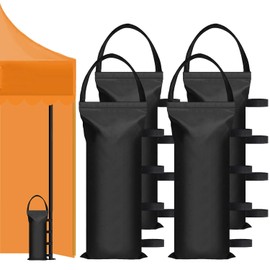 IALNAI 100 LBS Canopy Weights Sand Bags for Canopy Outdoor Advertising Tent Sunshade Fixed Windproof Pop up Canopy Tent（No Sand Black (4-Pack)