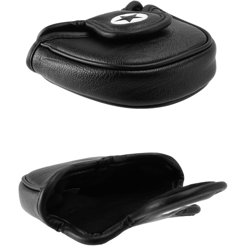 Smallterm 1Pc PU Leather with Shark Embroidery Magnet Golf Mallet
