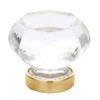 Emtek 86011US4 Old Town Clear 1-1/4" Cabinet Knob Satin Brass Finish