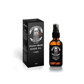 Mad Viking Fjord Beard Oil - Hydrate, Soften And Grow Your Beard Naturally. Fight Itch And Dandruff With A Crisp Yet Woodsy Mint, Orange, Cedarwood & Sandalwood Scent. Made In The USA - 2oz