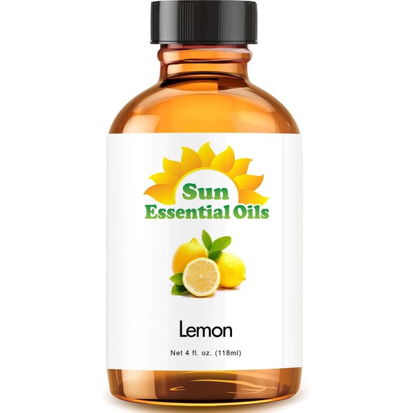 Lemon Essential Oil (Huge 4oz Bottle) Bulk Lemon Oil - 4 Ounce