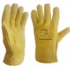 A406 3 PAIRS Driver Gloves Fleece Cotton Lined Leather Lorry