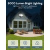 Olafus 80W Motion Sensor Outdoor Lights, 8000lm Hardwired Motion Flood