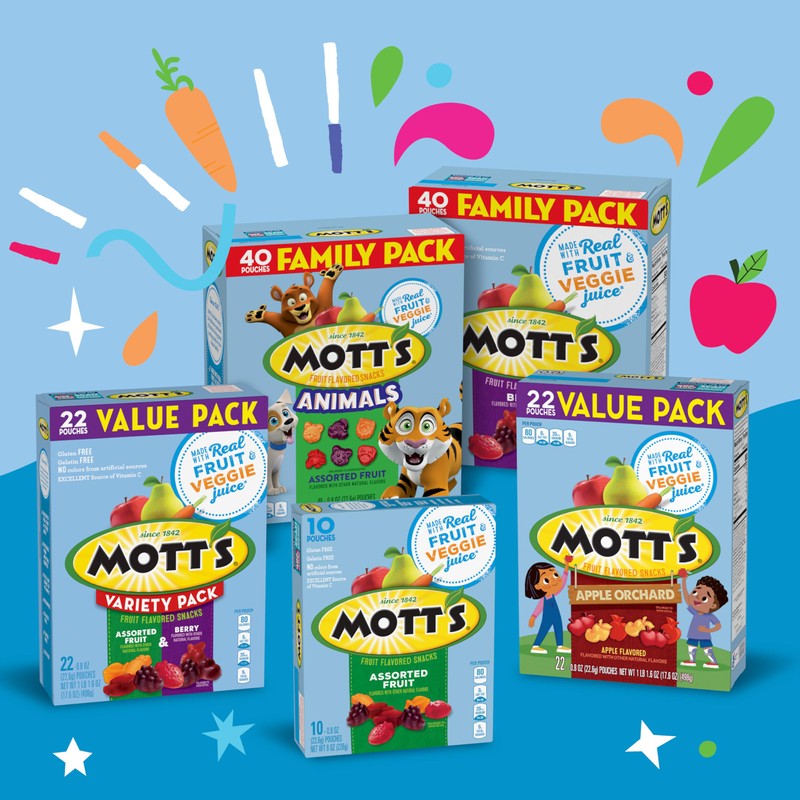Mott's Fruit Flavored Snacks, Berry and Assorted Fruit, Gluten Free