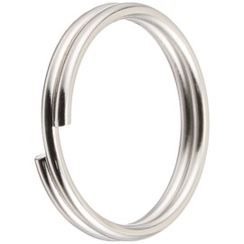 Nissa Chain P-836 Stainless Steel Double Ring, 0.4 x 4.7 inches (1.0 x 12 mm), Reference Load Capacity: 2.2 lbs (1 kg), 40 Pieces