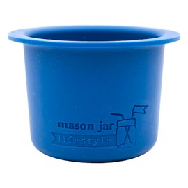 Mason Jar Lifestyle Divider Cup For Salads, Dips, and Snacks. Plastic Free Bento Lunch Container. (Wide Mouth, Deep Blue)