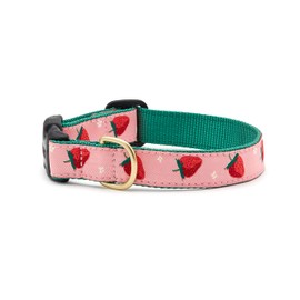 Up Country Strawberry Fields Pattern (Strawberry Fields Dog Collar, Medium (12 to 18 inches) 5/8 inch Narrow Width)